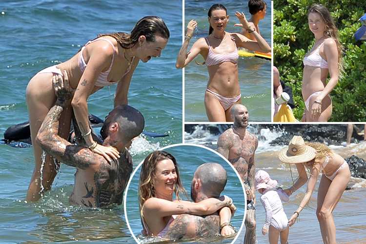 Adam Levine and Behati Prinsloo’s Beach Day – Romantic Body Language Caught on Camera