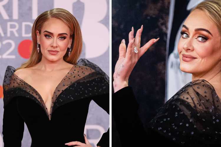 Adele Spotted Wearing a Diamond Ring on Her Ring Finger at the BRIT Awards